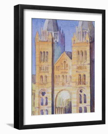 Main Entrance of the Natural History Museum, London, Sunset, 1994-Izabella Godlewska de Aranda-Framed Giclee Print