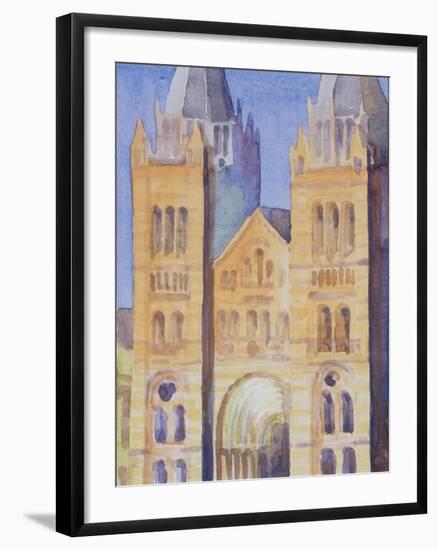 Main Entrance of the Natural History Museum, London, Sunset, 1994-Izabella Godlewska de Aranda-Framed Giclee Print