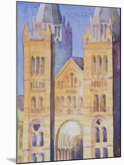 Main Entrance of the Natural History Museum, London, Sunset, 1994-Izabella Godlewska de Aranda-Mounted Giclee Print