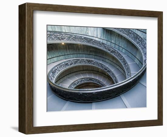 Main Entrance Staircase, Vatican City, Musei Vaticani, Rome, Italy-Walter Bibikow-Framed Photographic Print