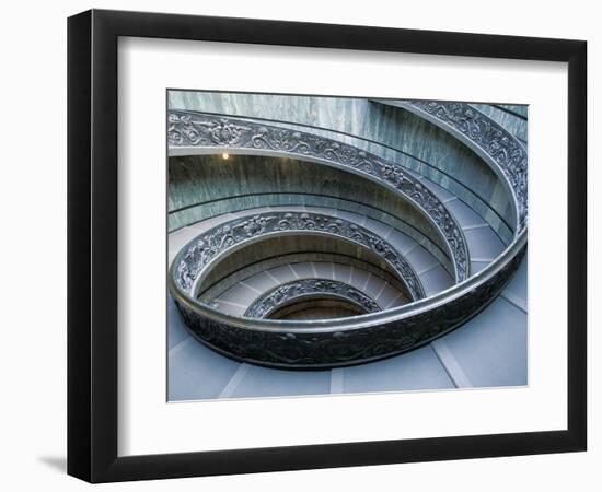 Main Entrance Staircase, Vatican City, Musei Vaticani, Rome, Italy-Walter Bibikow-Framed Photographic Print