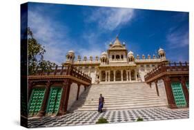 Main Entrance to Jaswant Thada Tomb, Jodhpur, the Blue City, Rajasthan, India, Asia-Laura Grier-Stretched Canvas