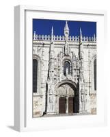 Main Entrance with Carving of Henry Navigator, UNESCO World Heritage Site, Belem, Lisbon, Portugal-Stuart Black-Framed Photographic Print