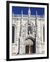 Main Entrance with Carving of Henry Navigator, UNESCO World Heritage Site, Belem, Lisbon, Portugal-Stuart Black-Framed Photographic Print