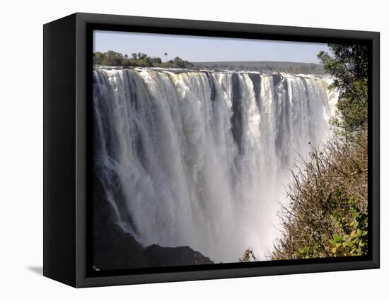 Main Falls, Victoria Falls, UNESCO World Heritage Site, Zimbabwe, Africa-null-Framed Stretched Canvas