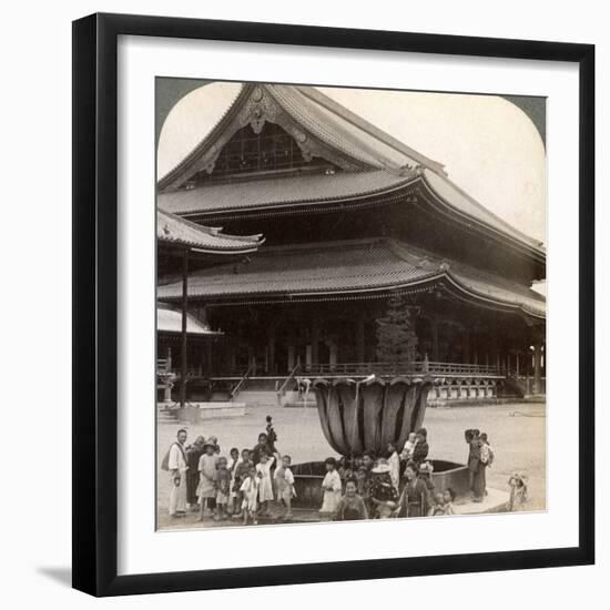 Main Front of Higashi Hongan-Ji, Largest Buddhist Temple in Japan, Kyoto, 1904-Underwood & Underwood-Framed Photographic Print