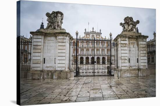Main Gate, Majestic Palace of Aranjuez in Madrid, Spain-outsiderzone-Stretched Canvas