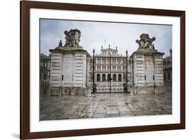 Main Gate, Majestic Palace of Aranjuez in Madrid, Spain-outsiderzone-Framed Photographic Print