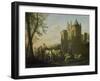 Main Gate to Egmond Castle-Gerrit Adriaensz Berckheyde-Framed Art Print