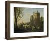 Main Gate to Egmond Castle-Gerrit Adriaensz Berckheyde-Framed Art Print