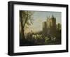 Main Gate to Egmond Castle-Gerrit Adriaensz Berckheyde-Framed Art Print