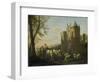 Main Gate to Egmond Castle-Gerrit Adriaensz Berckheyde-Framed Art Print