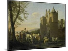 Main Gate to Egmond Castle-Gerrit Adriaensz Berckheyde-Mounted Art Print