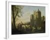 Main Gate to Egmond Castle-Gerrit Adriaensz Berckheyde-Framed Art Print