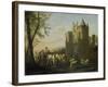 Main Gate to Egmond Castle-Gerrit Adriaensz Berckheyde-Framed Art Print