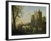 Main Gate to Egmond Castle-Gerrit Adriaensz Berckheyde-Framed Art Print