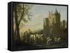 Main Gate to Egmond Castle-Gerrit Adriaensz Berckheyde-Framed Stretched Canvas
