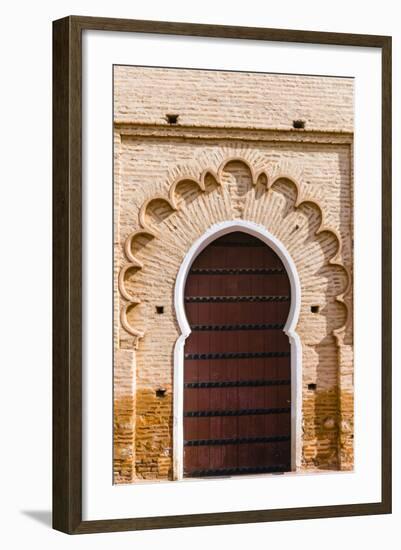 Main Gate to of the Koutoubia Mosque, Marrakech, Morocco-Nico Tondini-Framed Photographic Print