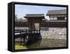 Main Gate with Bridge over Moat at Matsushiro Castle in Nagano Prefecture, Japan-null-Framed Stretched Canvas