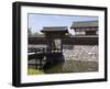 Main Gate with Bridge over Moat at Matsushiro Castle in Nagano Prefecture, Japan-null-Framed Photographic Print