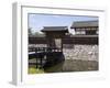 Main Gate with Bridge over Moat at Matsushiro Castle in Nagano Prefecture, Japan-null-Framed Photographic Print