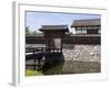 Main Gate with Bridge over Moat at Matsushiro Castle in Nagano Prefecture, Japan-null-Framed Photographic Print