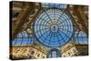 Main Glassy Dome of the Galleria Vittorio Emanuele Ii, Milan, Lombardy, Italy-Stefano Politi Markovina-Stretched Canvas