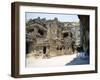 Main Hall (Mandapa) from Sw with Entrance and Ramayana Frieze, Kailasa Temple, Ellora, India-Richard Ashworth-Framed Photographic Print