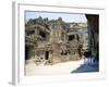 Main Hall (Mandapa) from Sw with Entrance and Ramayana Frieze, Kailasa Temple, Ellora, India-Richard Ashworth-Framed Photographic Print