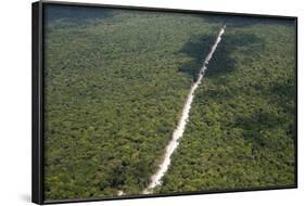 Main Highway of Guyana Cutting Through the Rainforest, Guyana, South America-Mick Baines & Maren Reichelt-Framed Photographic Print