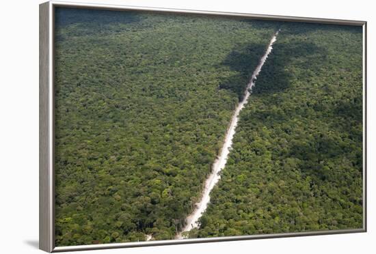 Main Highway of Guyana Cutting Through the Rainforest, Guyana, South America-Mick Baines & Maren Reichelt-Framed Photographic Print