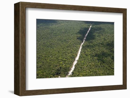 Main Highway of Guyana Cutting Through the Rainforest, Guyana, South America-Mick Baines & Maren Reichelt-Framed Photographic Print