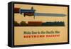 Main Line to the Pacific War. Southern Pacific Railroad, 1945-George Lerner & Lyman Power-Framed Stretched Canvas