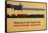 Main Line to the Pacific War. Southern Pacific Railroad, 1945-George Lerner & Lyman Power-Framed Stretched Canvas