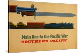 Main Line to the Pacific War. Southern Pacific Railroad, 1945-George Lerner & Lyman Power-Stretched Canvas