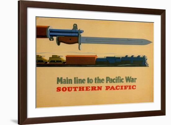 Main Line to the Pacific War. Southern Pacific Railroad, 1945-George Lerner & Lyman Power-Framed Giclee Print