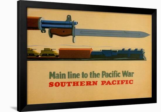 Main Line to the Pacific War. Southern Pacific Railroad, 1945-George Lerner & Lyman Power-Framed Giclee Print