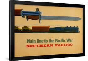 Main Line to the Pacific War. Southern Pacific Railroad, 1945-George Lerner & Lyman Power-Framed Giclee Print