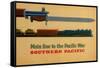 Main Line to the Pacific War. Southern Pacific Railroad, 1945-George Lerner & Lyman Power-Framed Stretched Canvas
