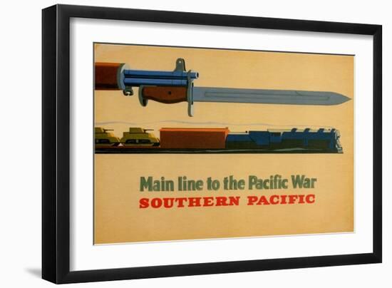 Main Line to the Pacific War. Southern Pacific Railroad, 1945-George Lerner & Lyman Power-Framed Giclee Print