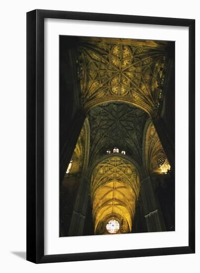 Main Nave, Cathedral of Seville-null-Framed Giclee Print