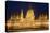 Main Part of Hungarian Parliament on Warm Summer Night, Budapest, Hungary, Europe-Julian Pottage-Stretched Canvas