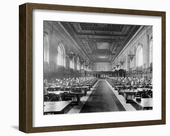 Main Reading Room, the New York Public Library, C.1910-20-null-Framed Photographic Print