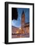 Main Square and Cathedral Lit Up at Dusk-John Miller-Framed Photographic Print