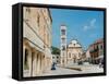 Main Square and Cathedral of St. Stephen, Hvar, Dalmatian Coast, Croatia-Alison Jones-Framed Stretched Canvas