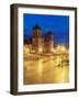 Main Square at twilight, Old Town, UNESCO World Heritage Site, Cusco, Peru, South America-Karol Kozlowski-Framed Photographic Print