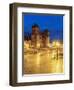 Main Square at twilight, Old Town, UNESCO World Heritage Site, Cusco, Peru, South America-Karol Kozlowski-Framed Photographic Print