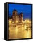 Main Square at twilight, Old Town, UNESCO World Heritage Site, Cusco, Peru, South America-Karol Kozlowski-Framed Stretched Canvas