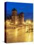 Main Square at twilight, Old Town, UNESCO World Heritage Site, Cusco, Peru, South America-Karol Kozlowski-Stretched Canvas