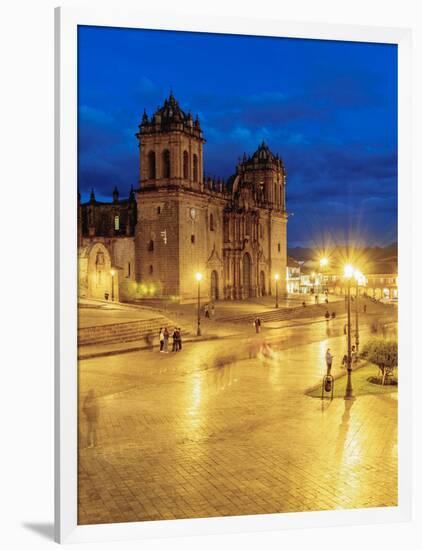 Main Square at twilight, Old Town, UNESCO World Heritage Site, Cusco, Peru, South America-Karol Kozlowski-Framed Photographic Print